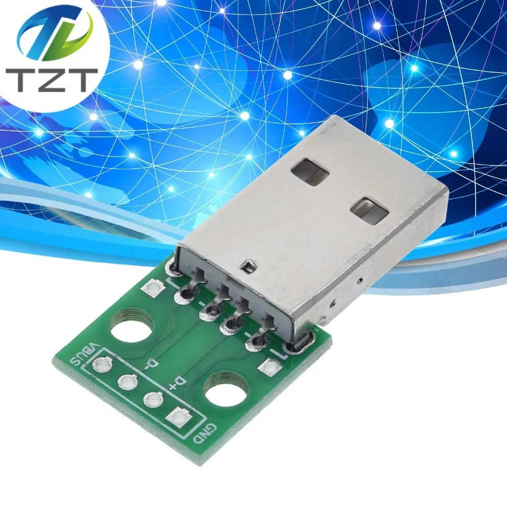 TZT MINI MICRO USB Для DIP адаптера/USB разъем 2,54 мм 5pin Женский Разъем b Тип USB2.0 Женский PCB конвертер USB-01