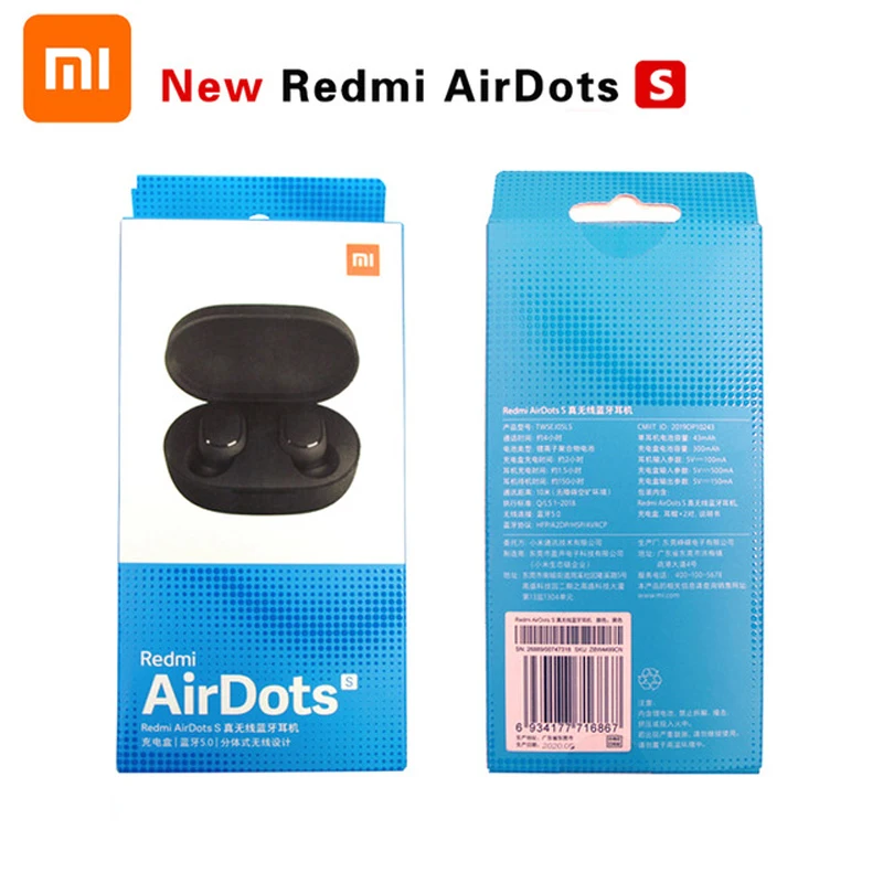 

Xiaomi Redmi Airdots S Bluetooth Earphones TWS Wireless Bluetooth Earphone AI Control Gaming Headset With Mic Noise Reduction X