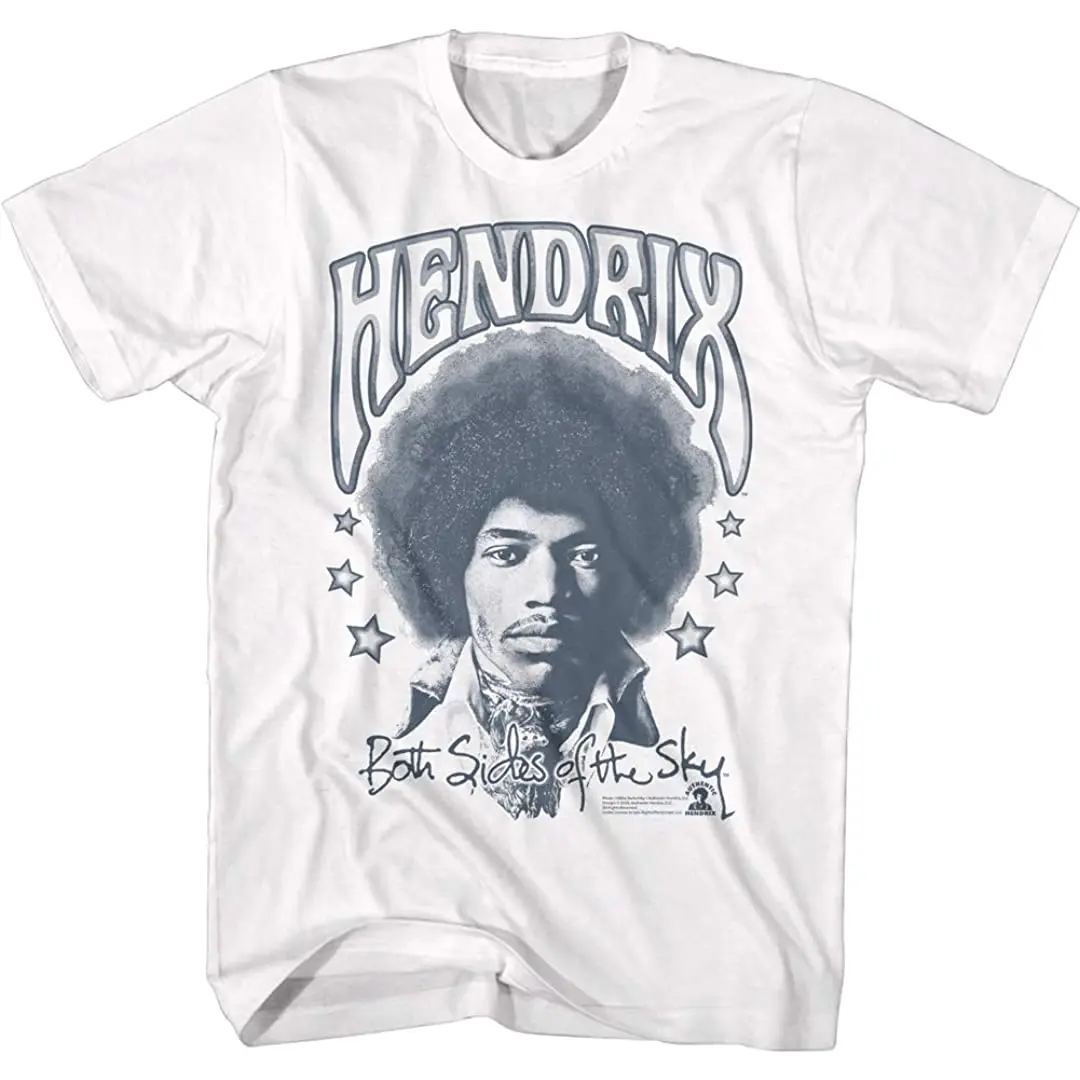 

Jimi Hendrix музыкант с обеих сторон неба взрослая футболка с коротким рукавом графическая футболка