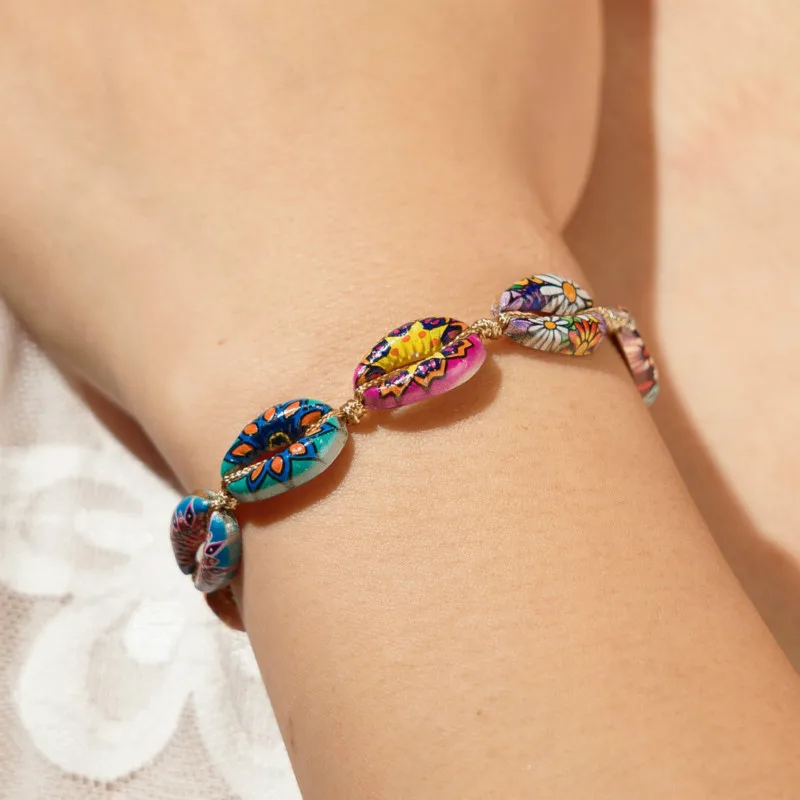 Новые богемные цветные красочные струйные браслеты для женщин панк 5 цветов