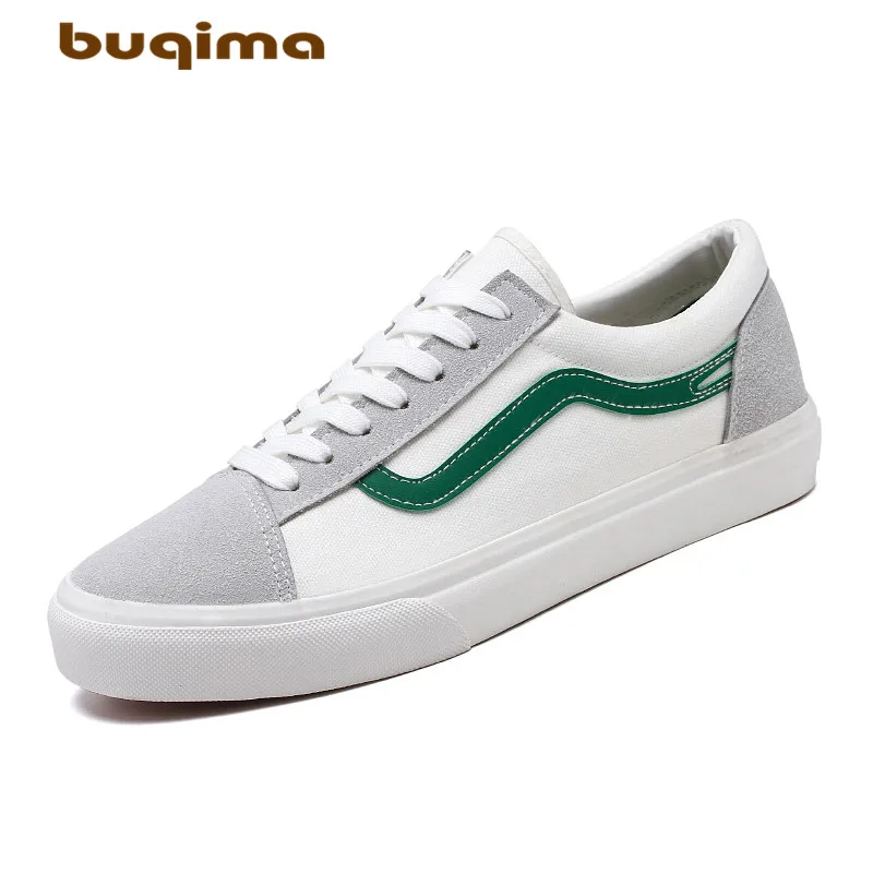 Buqima2019 классическая мужская парусиновая обувь спортивная сплошной цвет низкий