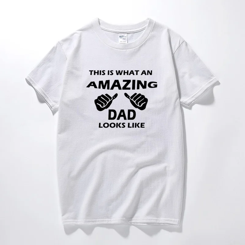 

Daddy T-Shirt Father's Day Dad Papa Birthday Gift for Him Amazing DAD Looks Like Funny T Shirt Top Cotton Short sleeve Tshirt