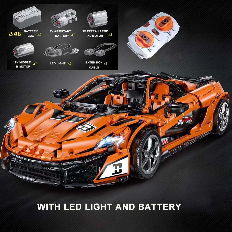 DHL 20087 MOC-16915 McLaren P1 скоростной автомобильный набор приложение RC моторная техника автомобильные игрушки строительные блоки кирпичи детские игрушки рождественские подарки