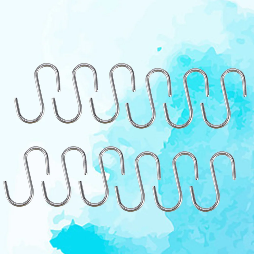 

100 Pcs Heavy Duty Zinc Coat Iron Shaped Hooks Kitchen Spoon Pan Pot Utensils Hangers Clasp Over The Door Closet Clothes Rack