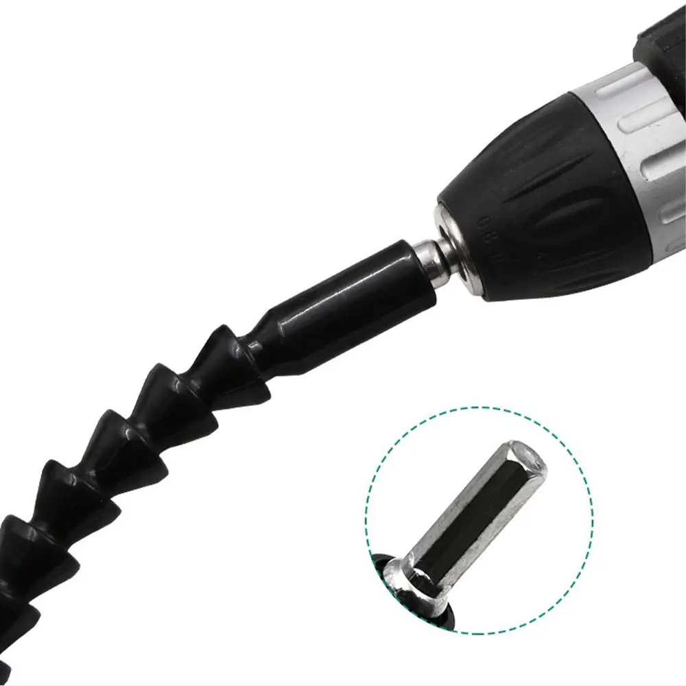 

Repair Tools Black 295mm Flexible Shaft Bits Extention Screwdriver Bit Holder Connect Link Electronics Drill 1/4"