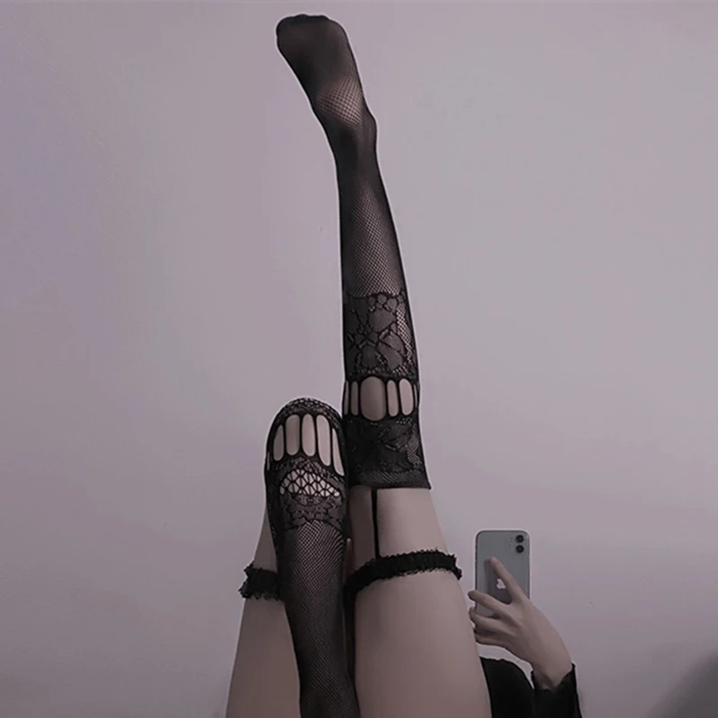 2021 новые ажурные чулки милые Шнуровка с бантиком ножные кольца Для женщин