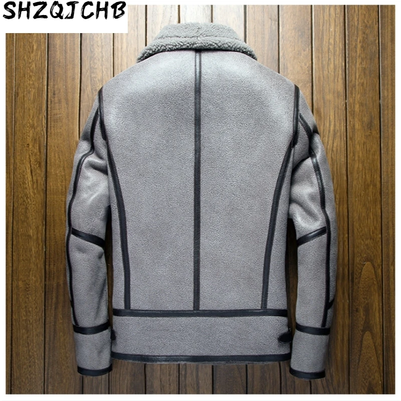 

JCHB 2021 Winter Coat Men Sheep Shearing Real Fur Coat Men Plus Size Korean Wool Jacket for Mens Clothing Veste Homme 7166 YY74