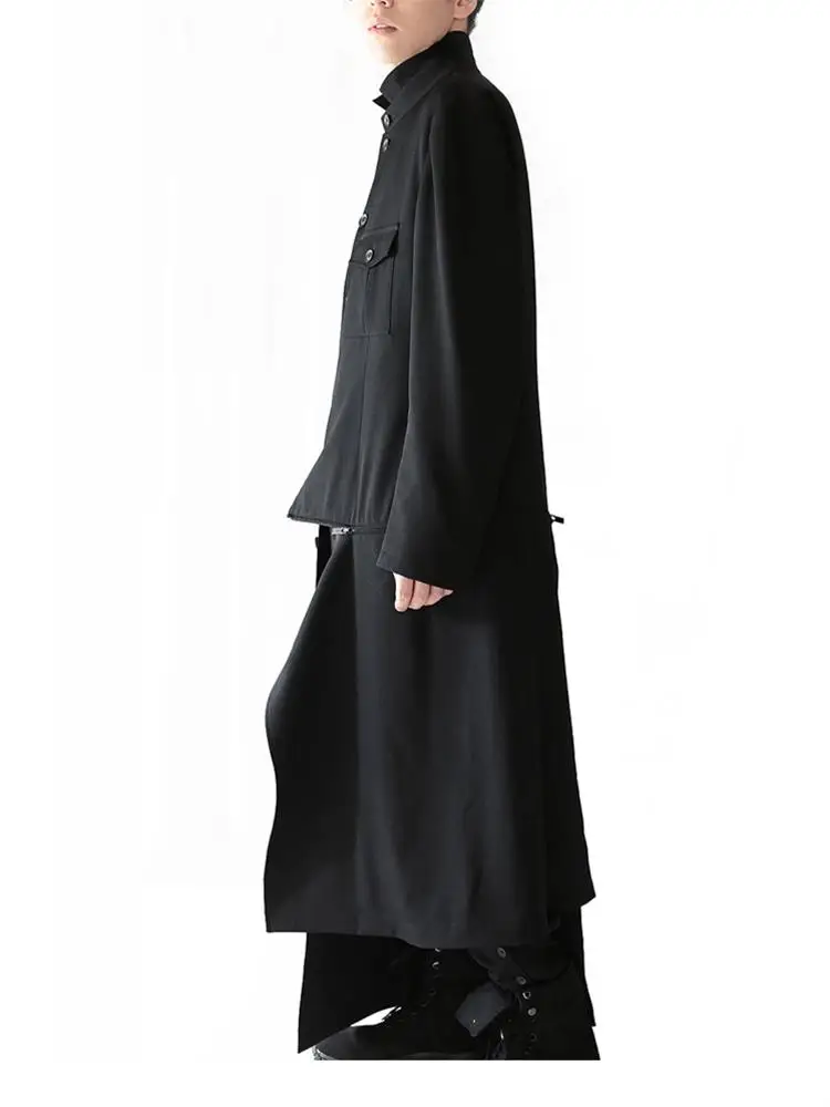 Zipper and detachable two-wear worsted zipper Gaba trench coat | Мужская одежда