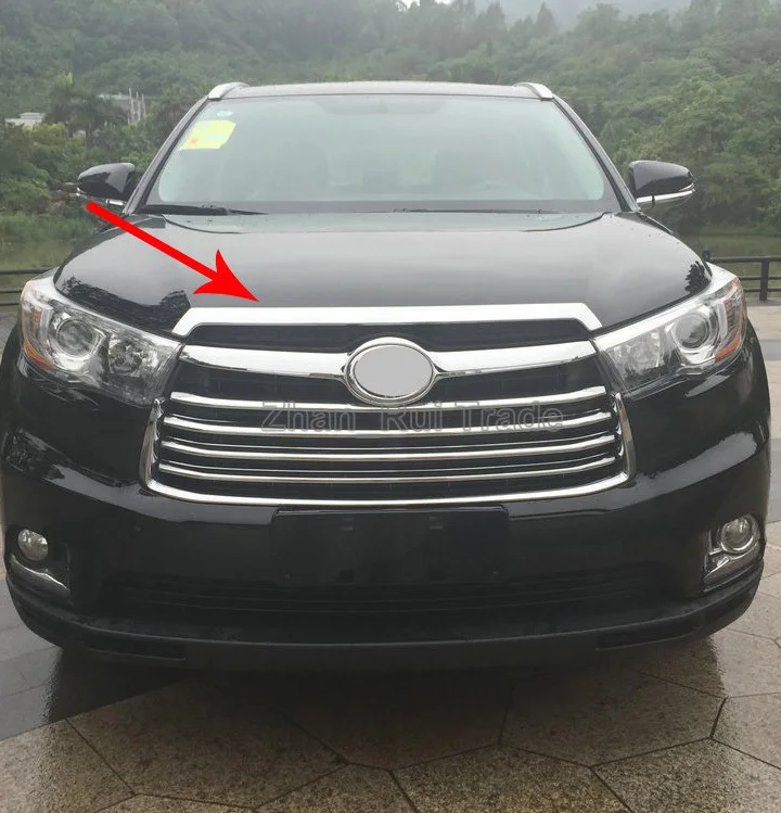 ABS хромированный передний капот решетка гриля вокруг отделки молдинг для Toyota