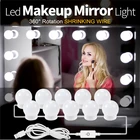 Зеркало для макияжа светильник со светодиодной светильник се зеркало лампы для домашнего декора Ванная комната косметическое туалетным столиком зеркальная лампа косметическое зеркало светильник с Usb