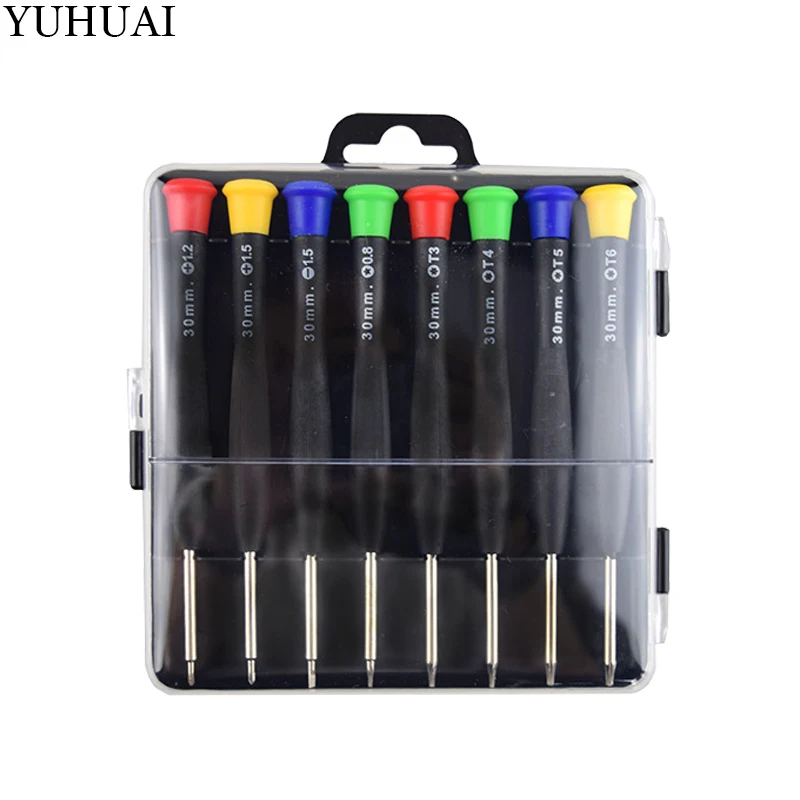 

8 in 1 Screwdriver Set Multi-function combination five-star cross for mobile phone disassemble tool watch repair combination