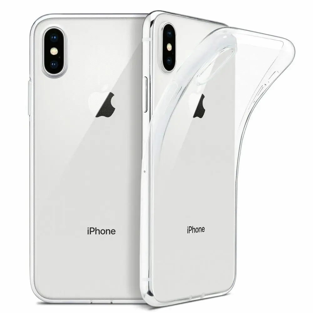 Мультяшный чехол для телефона iphone 6, 6s, 7, 8 Plus, X, 5, 5S, se, Рождественский Санта Клаус, мягкий силиконовый чехол для iphone XR, XS, Max, чехол с медведем - Цвет: Clear