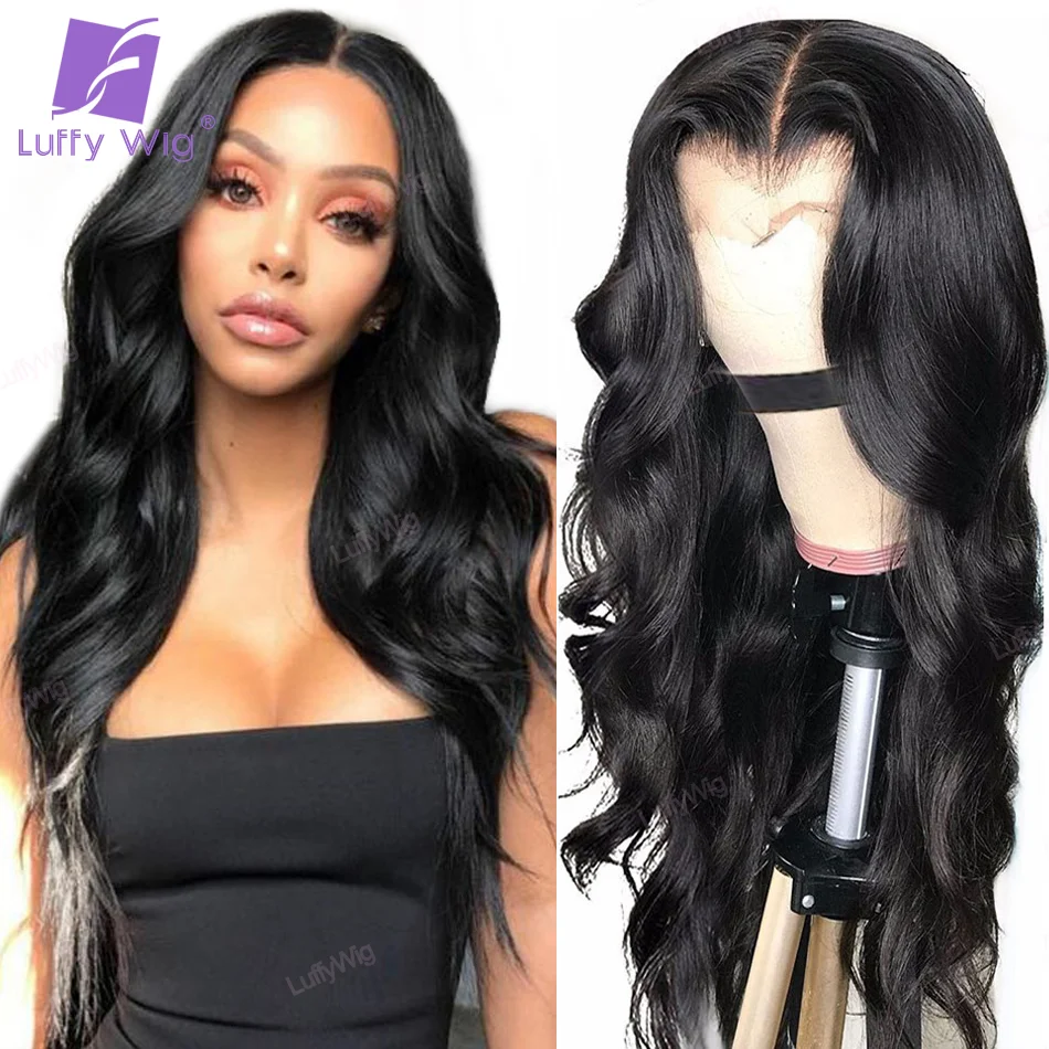 

Body Wave 13x6 Lace Front Human Hair Wig HD Transparent Lace Pre-Plucked Hairline Glueless 180 Density Remy Brazilian Human Hair