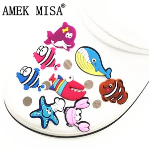 1 шт., подвески для обуви, новинка, морской организм, аксессуары для обуви, пряжка для обуви, украшение для croc jibz, детский подарок на Рождество