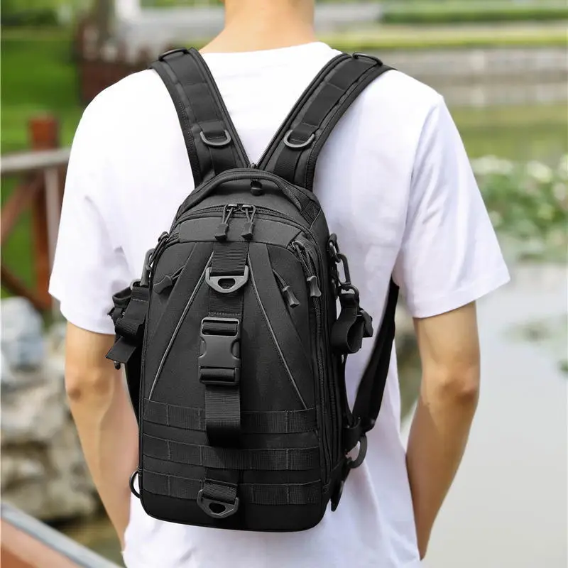 

Military Tactical Shoulder Bag Sling Backpack Army Camping Hiking Bag Outdoor Sports Chest Bag Travel Trekking Hunting Backpack