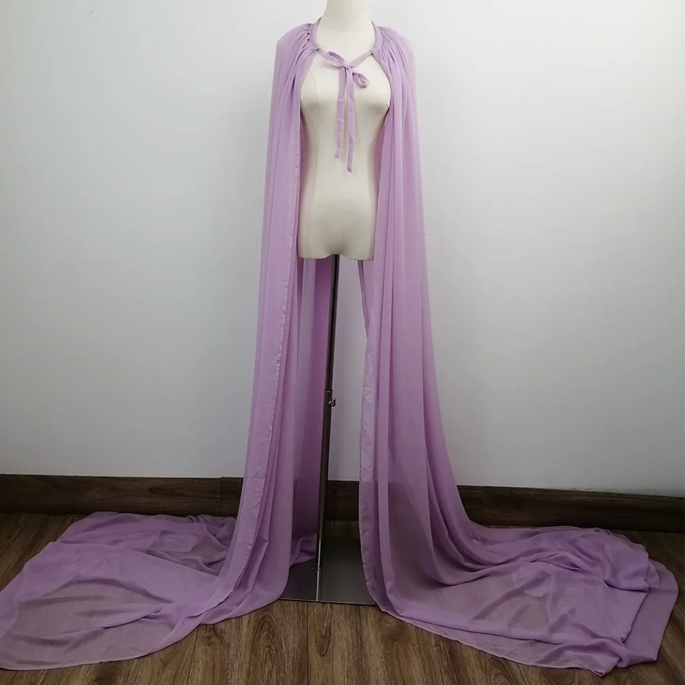 Новинка длинное платье-накидка D &amp J с длинным шлейфом 3 м мягкое шифоновое платье