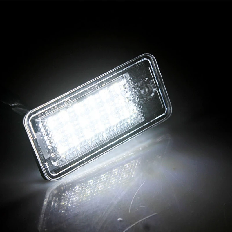 

T3ED 2pcs 18 LED 6500K License Number Plate Light Lamp For A3 S3 A4 S4 A6 C6 A8 S8 Q7