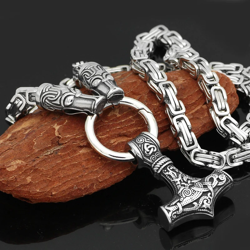 

Stainless steel men fashion punk style necklace 210325-26