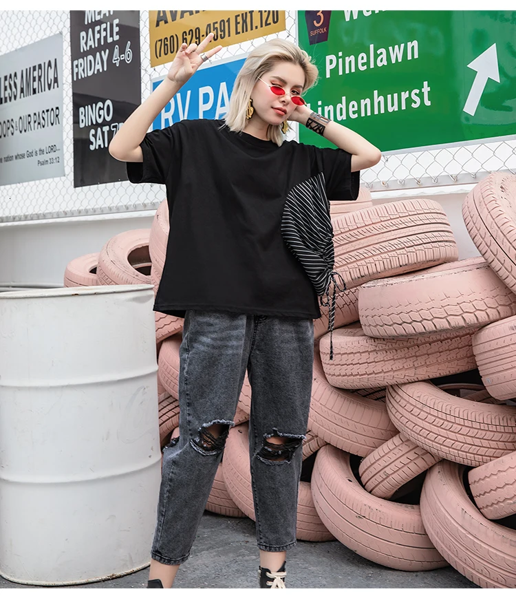 Max LuLu летние модные роскошные европейские женские короткие топы женские черные футболки Harjuku полосатые повседневные хлопковые футболки размера плюс