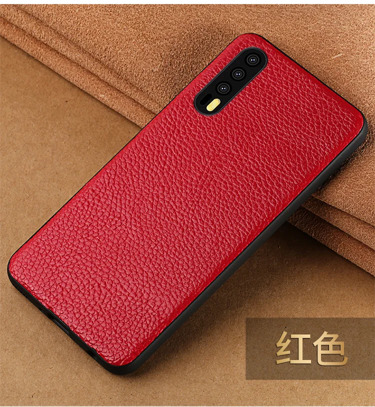 Чехол для телефона из воловьей кожи для huawei mate 9 10 20 Pro P10 P20 P30 Lite задняя крышка с текстурой личи для Honor 8X9 10 чехол Чехол