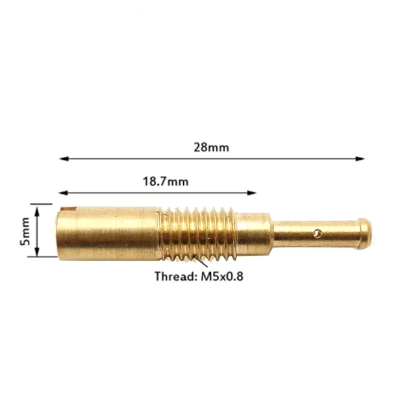 Карбюратор мотоцикла, медленная пилотная жила 5 мм M5x0,8 для скутера Keihin Vice PZ19 70 100cc, размер 30-80