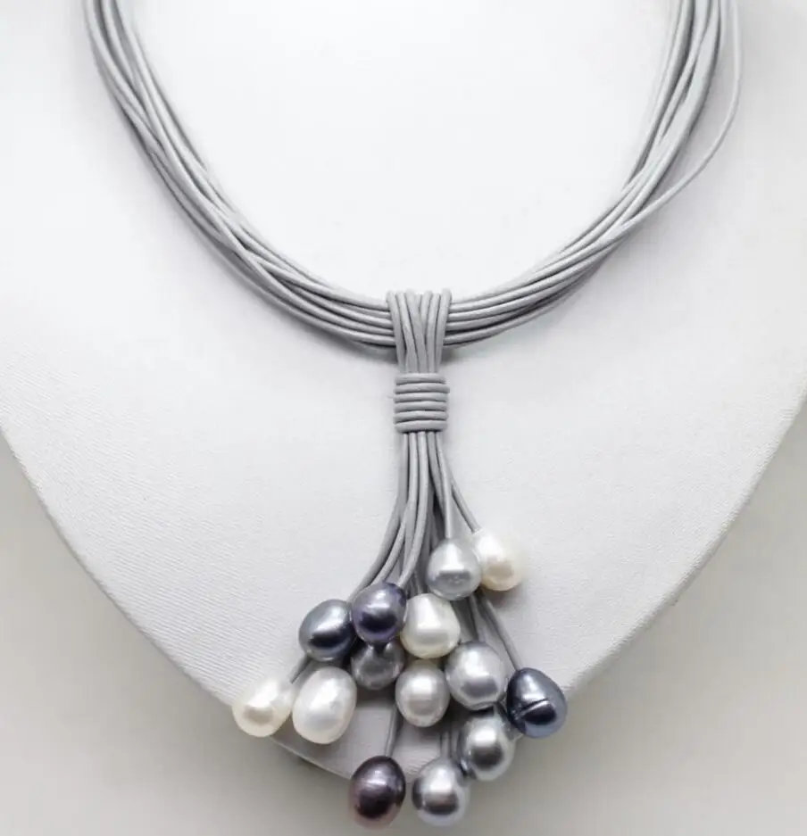 Ожерелье из натурального пресноводного жемчуга с магнитной застежкой 01-12 мм |