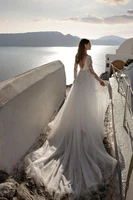 wedding dress lace appliques vintage beaded bride dress elegant long sleeves wedding gowns 2021 vistido de casamento