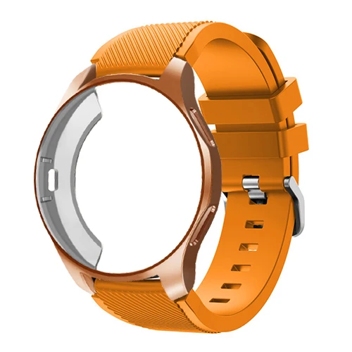 orange 5 Ремешок+ чехол для samsung gear S3 Frontier ремешок для Galaxy watch 46 мм 42 м 22 мм ремешок для часов Универсальный защитный ремешок аксессуары для часов 20 - Цвет ремешка: orange 5