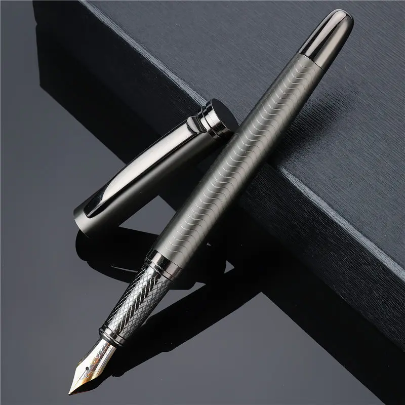 

1PC High Quality Fountain Pen Luxury Business Writing Signing Calligraphy Ink Nib Pens Gift Box Office Stationary Supplies 03924