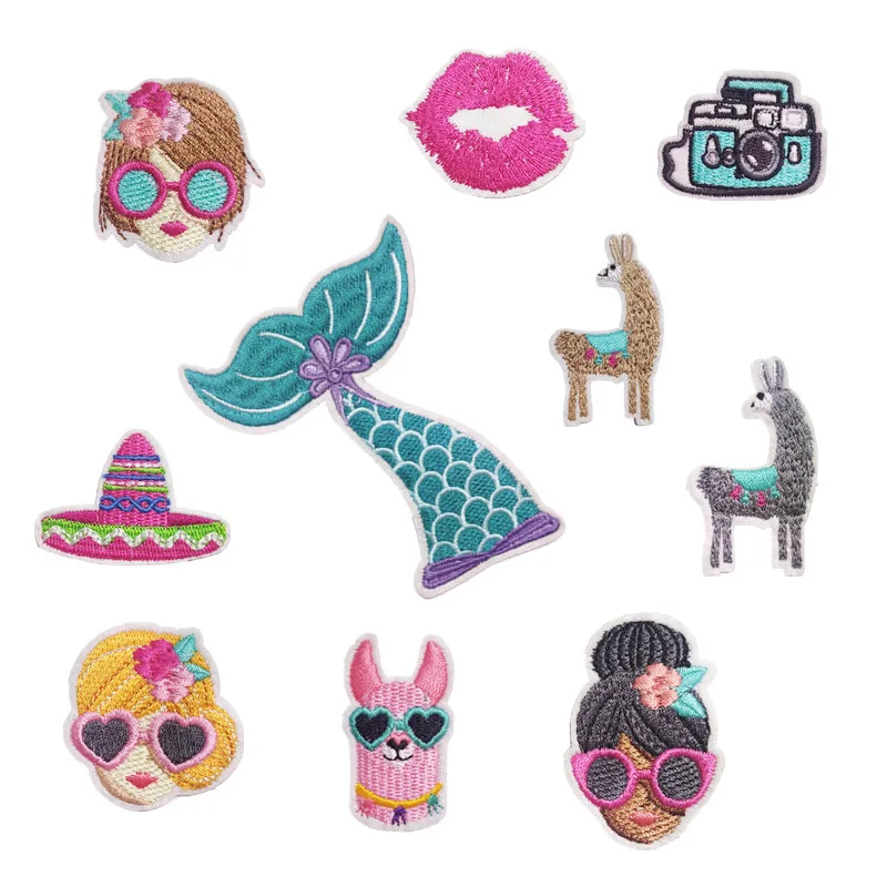 

Custom Wholesale Emboridery Label Patch Quality Embroidered Cloth Stickers Journal Book DIY Self-Adhesive
