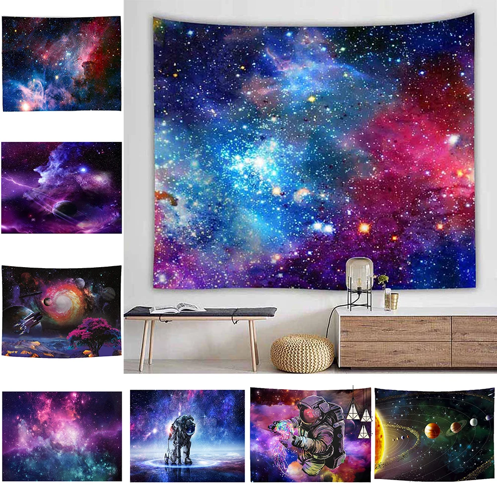 Galaxy Psychedelic tapestry Wall Hanging Galaxia Decorative Space Pattern Rug Home Tapestries | Дом и сад