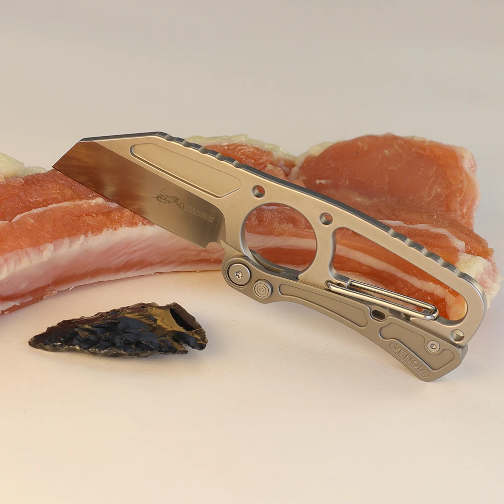 Складной нож VENOM S35VN карманный тактический с брелоком для самообороны охотничий