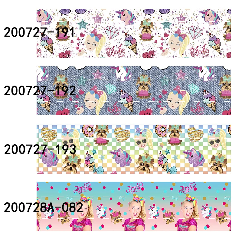 

JOJO girl character printed cartoon grosgrain ribbon (50 yards/lot) Kids DIY 7/8" 22MM