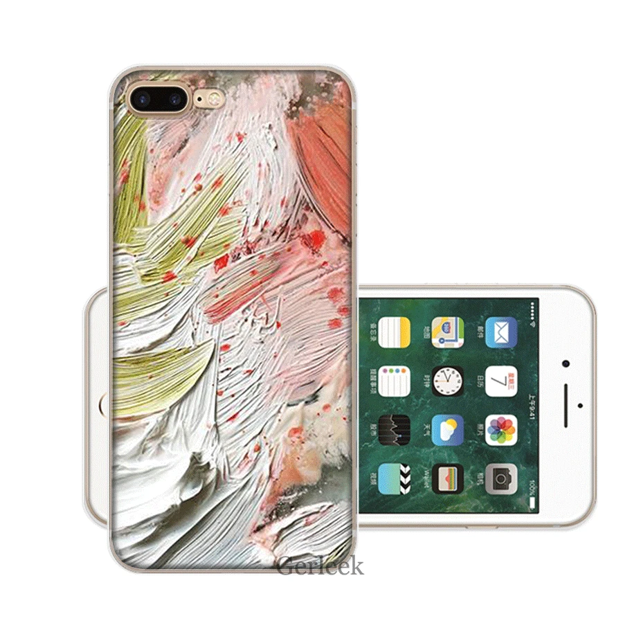 Mobile Phone Case for iPhone 11 Pro XR X XS Max 6 6S 7 8 Plus Cover 5 5S SE Paint Strokes Aesthetic Shell |