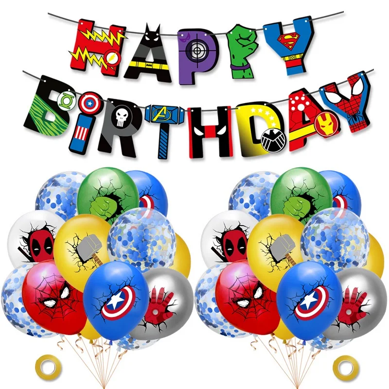

Hot Sale The Avengers Spider-Man Party Costume Balloons Room Furnishings Hold A Children's Birthday Party Gift Balloon