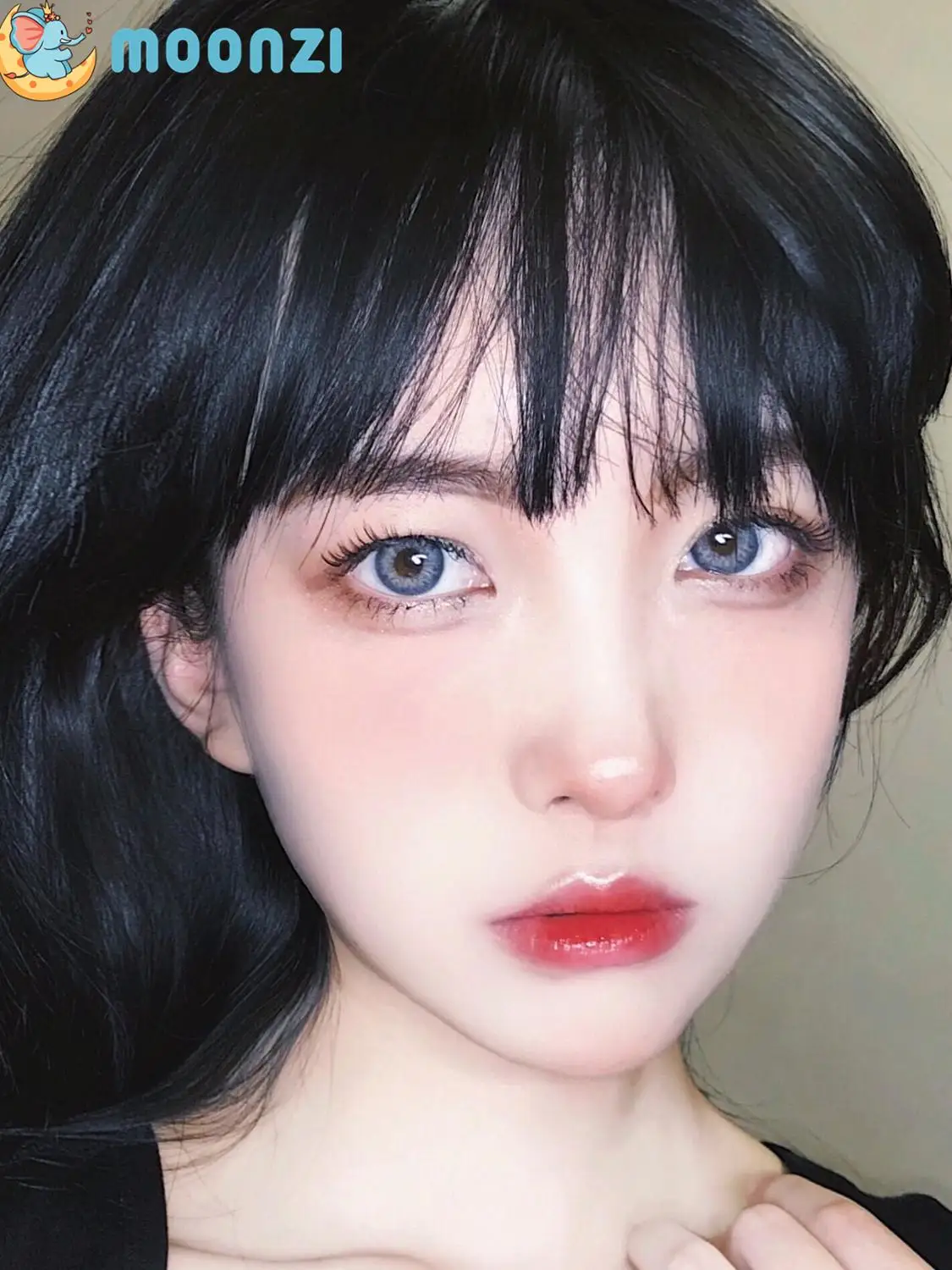 MOONZI серо голубой ежегодно контактные линзы Цветной для глаз Малый Красота ученик