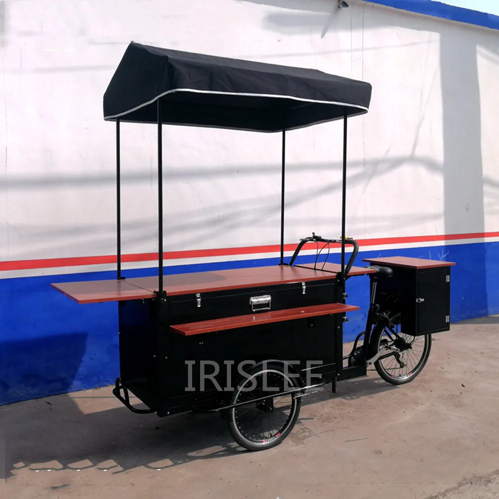 3 колеса уличный Электрический мобильный фаст-фуд торговый велосипед корзина для