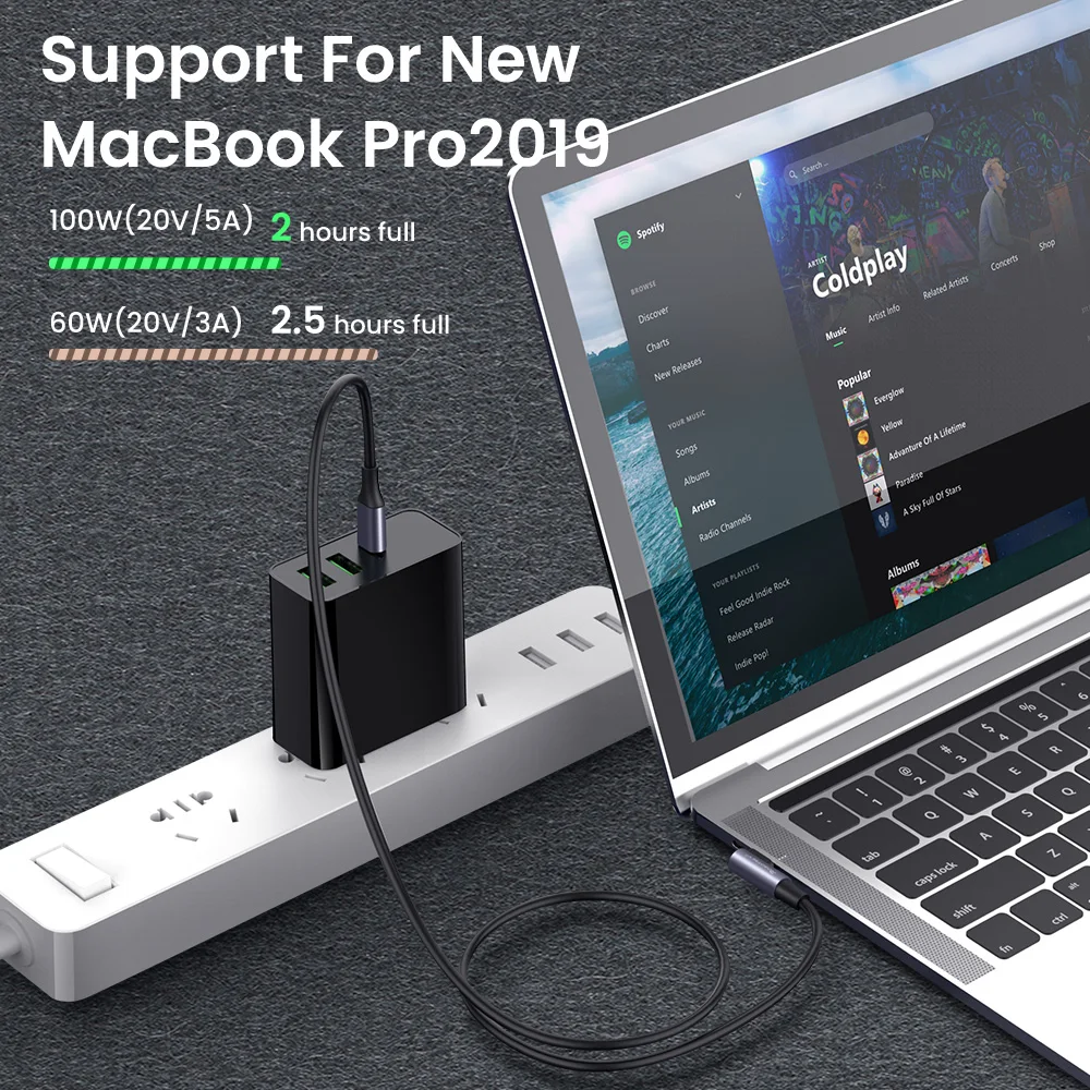 100 вт тип c к тип c быстрый pd зарядн