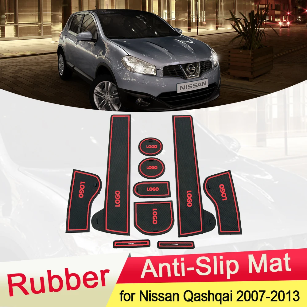 Для Nissan Qashqai J10 2007 2008 2009 2010 2011 2012 2013 резиновый противоскользящий коврик для двери