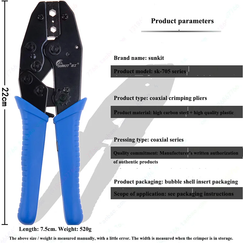 Closed-circuit television, coaxial cable crimping pliers TV wire crimping pliers Q9 BNC cold press Plier