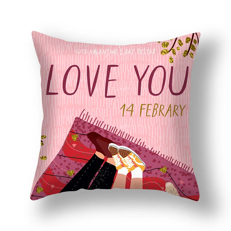 Новый костюм с сердечками и дизайн Подушка Чехол для подушки буквами домашний