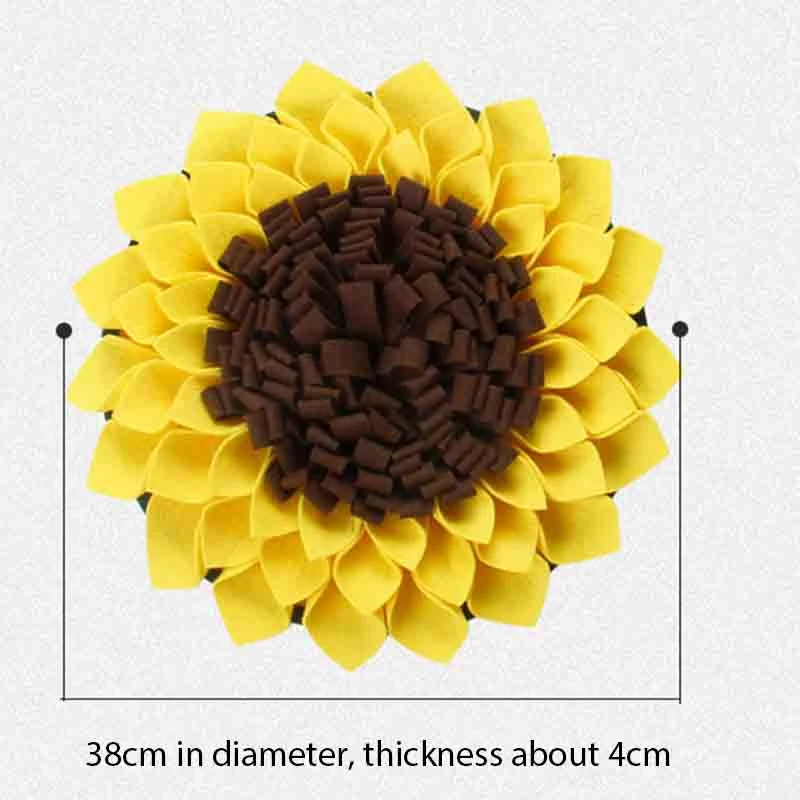 

Pet Sniffing Pad Bite-Resistant Slow Food Toy Dog and Cat Sniffing Pad, Anti-Choking, Sunflower Training Blanket