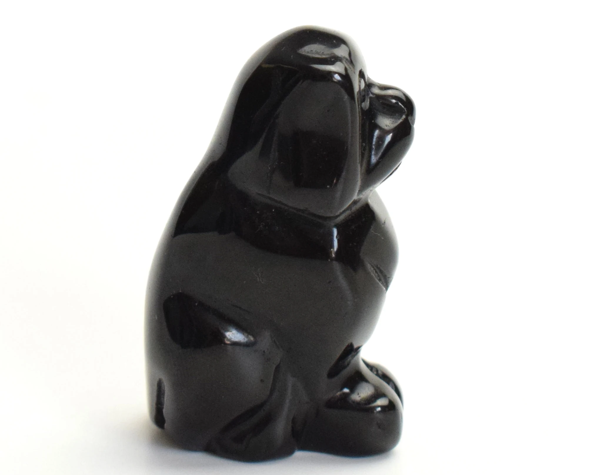 2 0 дюймов натуральная черная чакра Обсидиан Резной Кристалл Рейки Исцеление фэн