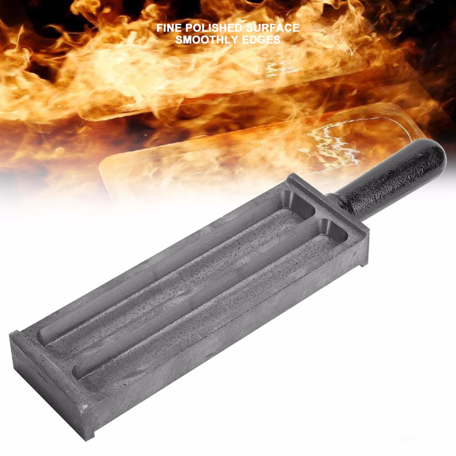 

Portable Graphite Ingot Mold Mould Crucible for Melting Casting Refining Gold Silver Metal, Black , with Handle Design