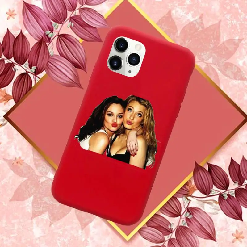 

Cute Gossip Girl Love Best Friends Phone Case Red Candy Color for iPhone 11 12 mini pro XS MAX 8 7 6 6S Plus X SE 2020 XR