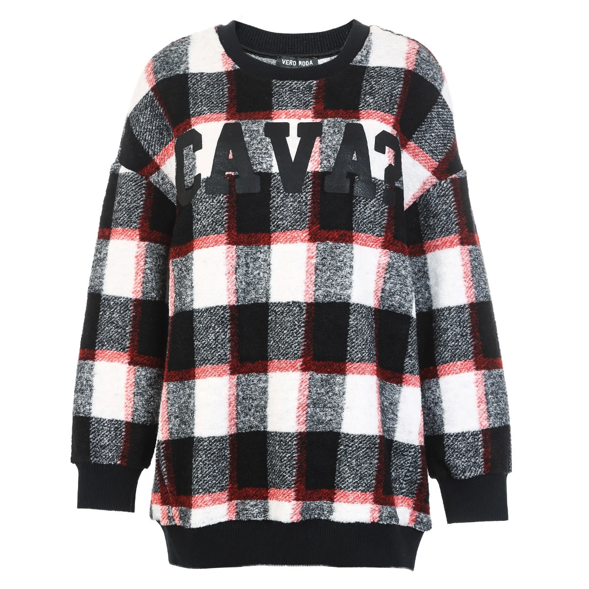 Vero Moda уличная толстовка с капюшоном и принтом в клетку с открытыми плечами | 318333519