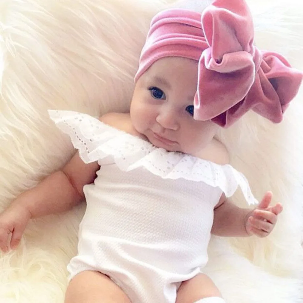 

Gold Velvet Baby Headband Turban Big Bowknot Baby Girl Headband Newborn Bow Hair Band Children Kid Head Wrap Hair Accessories