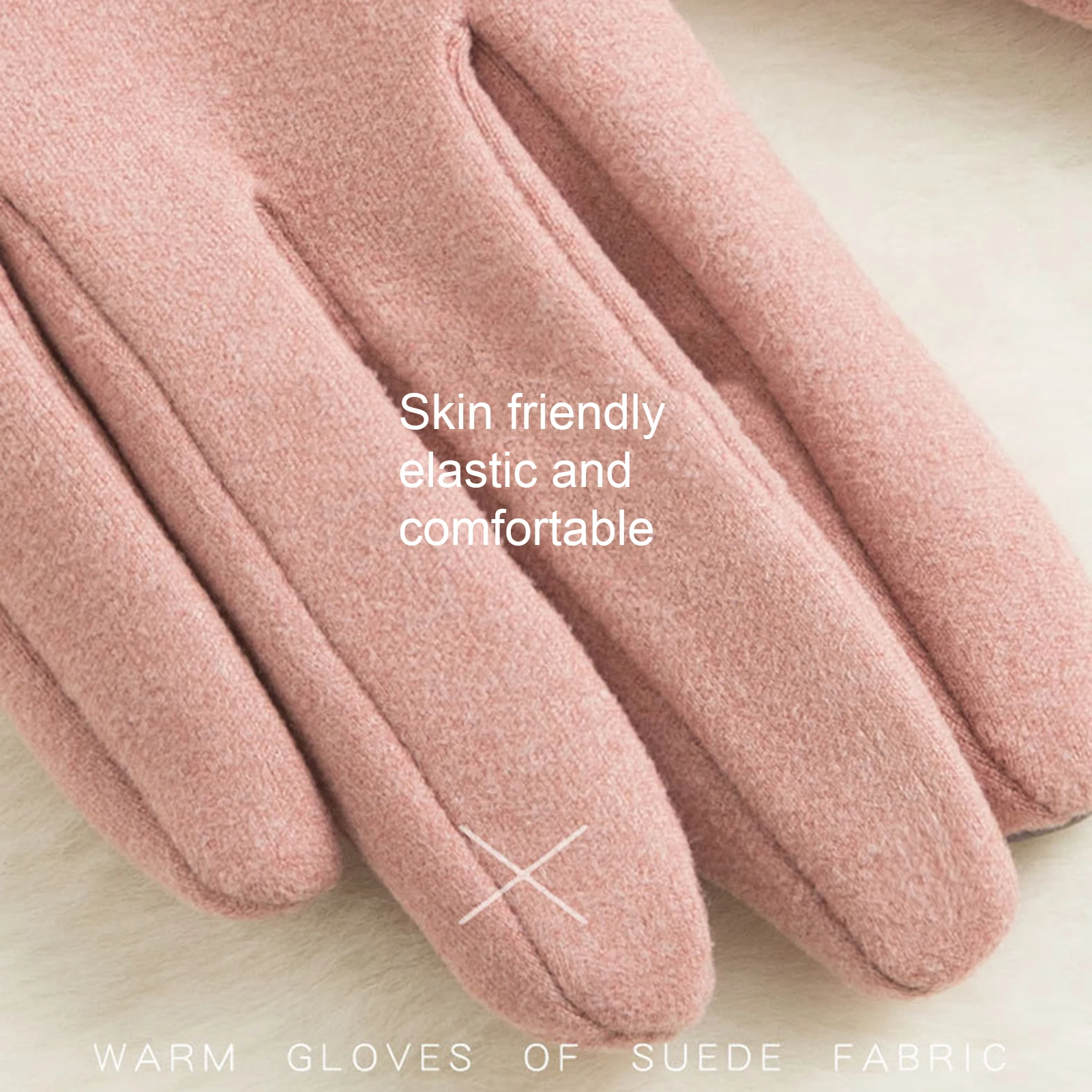 

Women Outdoor Winter Touch Screen Warm Gloves Thicken Full Finger Riding Mittens