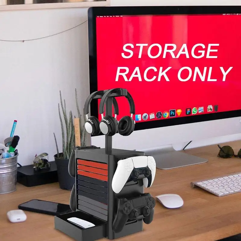 

Game Disc Storage Rack for Xboxone Headphone Storage Rack For Ps5 / Xsx Multi-Functional Storage Rack Holder for Nintend Switch