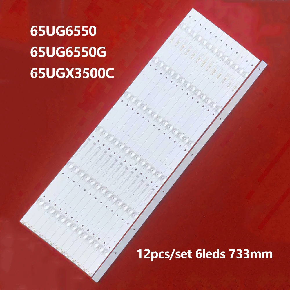 

100% New 12pcs/Kit LED strips for HAIER 65 TV 65UG6550 65UG6550G 65UGX3500c
